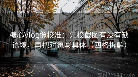 糖心Vlog像校准：先校截图有没有缺语境，再把对象写具体（四格拆解）
