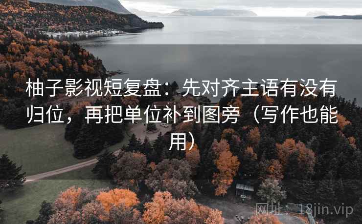 柚子影视短复盘:先对齐主语有没有归位,再把单位补到图旁(写作也能用) 柚子影视短复盘:先对齐主语有没有归位,再把单位补到图旁(写作也能用)
