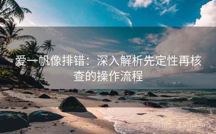 爱一帆像排错:深入解析先定性再核查的操作流程 爱一帆像排错:深入解析先定性再核查的操作流程