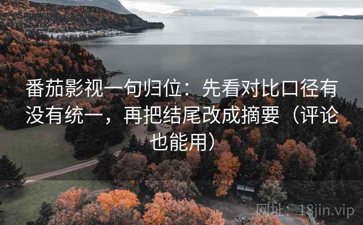 番茄影视一句归位：先看对比口径有没有统一，再把结尾改成摘要（评论也能用）