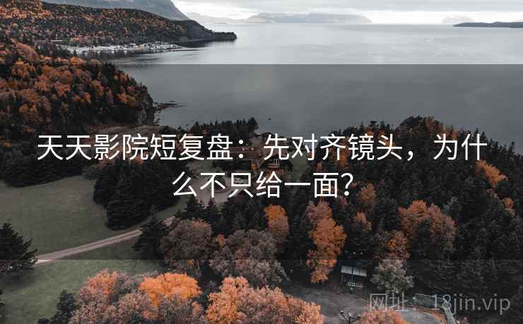 天天影院短复盘：先对齐镜头，为什么不只给一面？